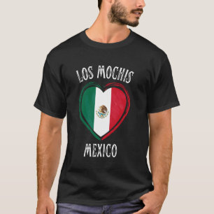 Mexiko-Flagge Herz Los Mochis Stadt T-Shirt