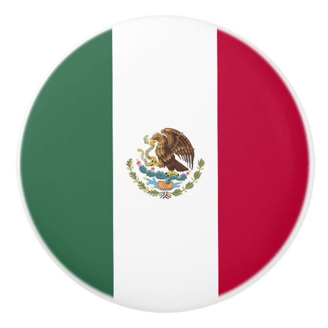 Mexiko-Flagge Keramikknauf (Vorderseite)