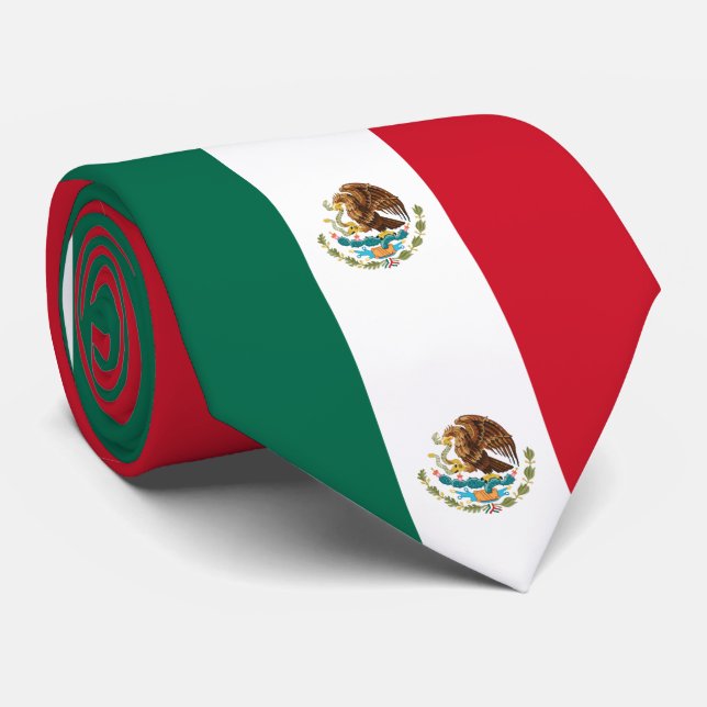 Mexiko-Flagge Krawatte (Gerollt)