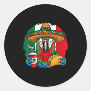 Mexiko-Flagge mexikanischer Stolz mexikanische Wur Runder Aufkleber
