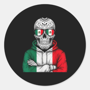 Mexiko-Flagge mexikanischer Stolz mexikanische Wur Runder Aufkleber