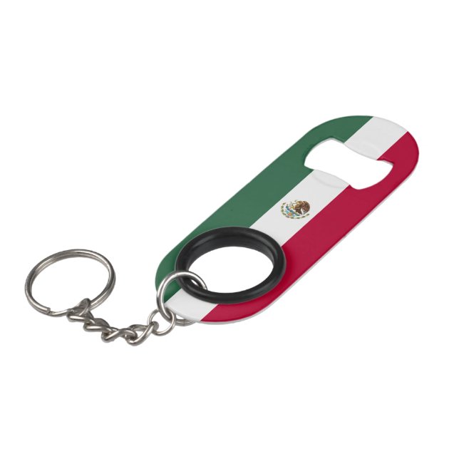 Mexiko-Flagge Mini Flaschenöffner (Vorderseite Schrägansicht)