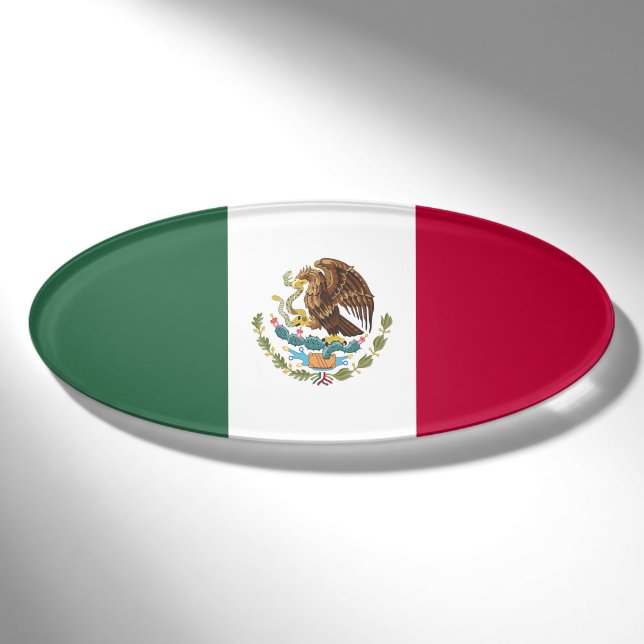 Mexiko-Flagge Namenschild (Vorderseite)