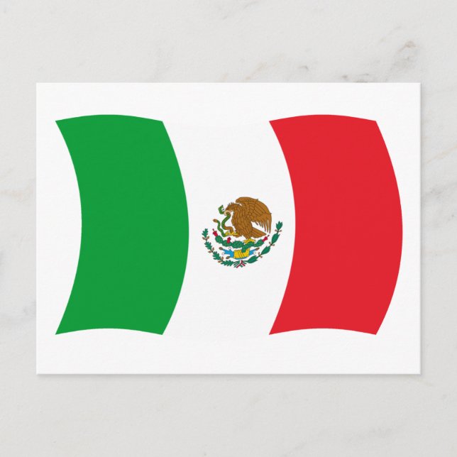 Mexiko-Flagge Postkarte (Vorderseite)