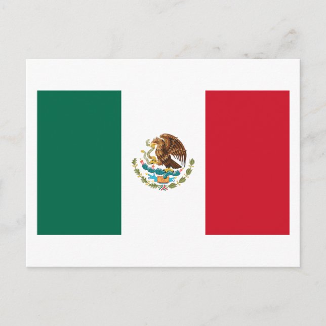 Mexiko-Flagge Postkarte (Vorderseite)