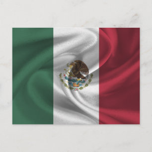 Mexiko-Flagge Postkarte