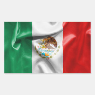 Mexiko-Flagge Rechteckiger Aufkleber