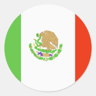 Mexiko-Flagge Runder Aufkleber