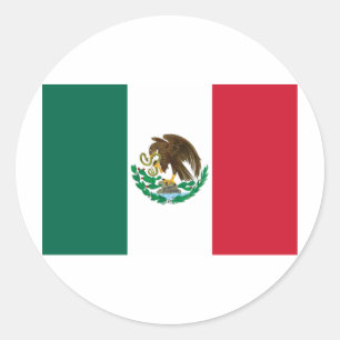Mexiko-Flagge Runder Aufkleber