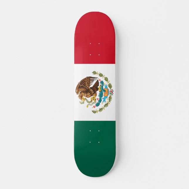 Mexiko-Flagge Skateboard (Vorne)