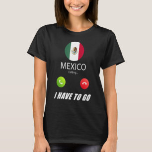Mexiko Flagge Souvenir Mexiko ruft an T-Shirt