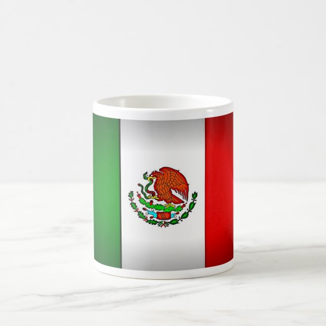 Mexiko-Flagge stilisiert Kaffeetasse (Mittel)