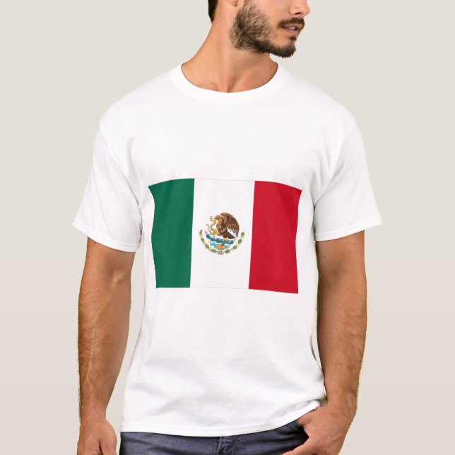 Mexiko-Flagge T-Shirt (Vorderseite)