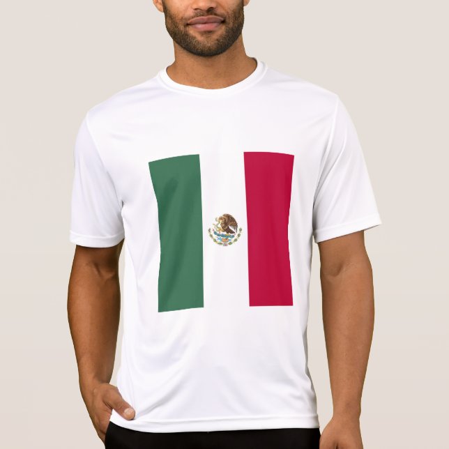 Mexiko-Flagge T-Shirt (Vorderseite)