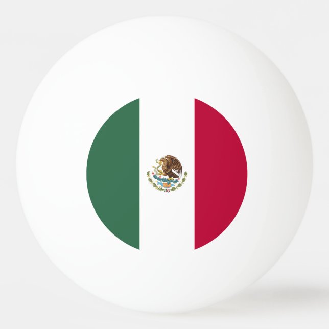 Mexiko-Flagge Tischtennisball (Vorderseite)