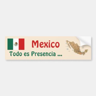 Mexiko-Flagge und Karte Aufkleber Autoaufkleber
