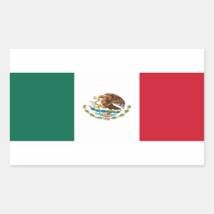 Mexiko-Flaggen-Aufkleber Rechteckiger Aufkleber