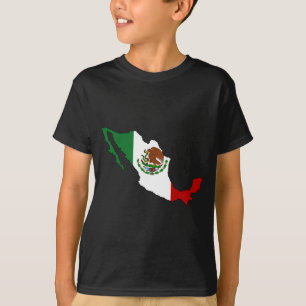 Mexiko-Flaggenkarte T-Shirt