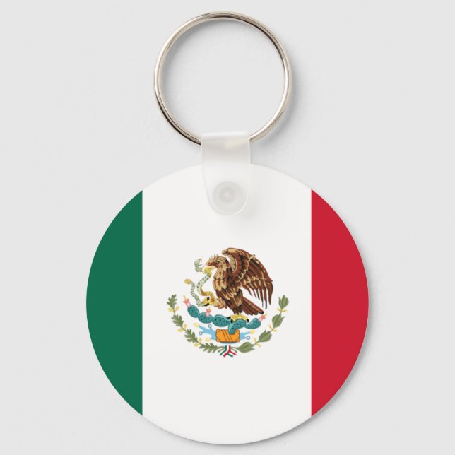 Mexiko-Flaggenstaat Schlüsselanhänger 2 (Vorderseite)