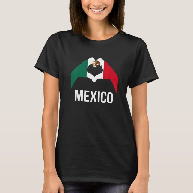 Mexiko Flaggenstaaten Liebe Mexiko 4 T-Shirt (Vorderseite)