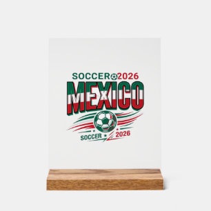 Mexiko Fußball 2026 Fußball Fett Land Typografie  Acrylschild