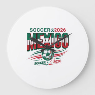 Mexiko Fußball 2026 Fußball Fett Land Typografie Große Wanduhr