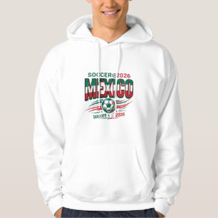 Mexiko Fußball 2026 Fußball Fett Land Typografie Hoodie