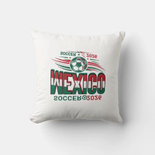 Mexiko Fußball 2026 Fußball Fett Land Typografie  Kissen