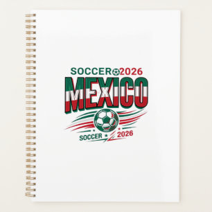 Mexiko Fußball 2026 Fußball Fett Land Typografie  Planer