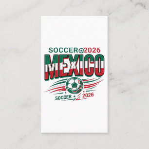 Mexiko Fußball 2026 Fußball Fett Land Typografie  Visitenkarte