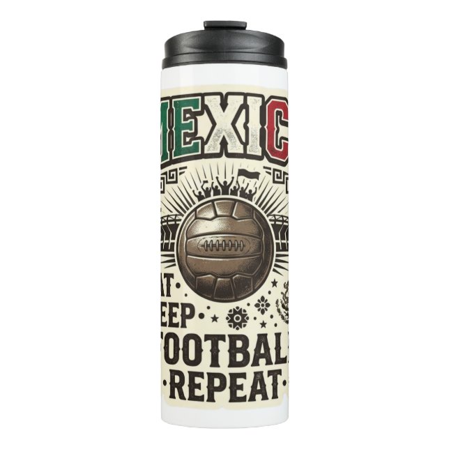 MEXIKO Fußball Custom 2026 Thermosbecher (Vorderseite)