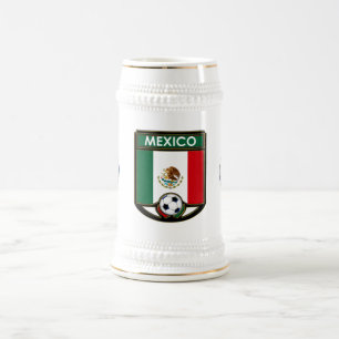 Mexiko-Fußball-Getränk Stein Bierglas