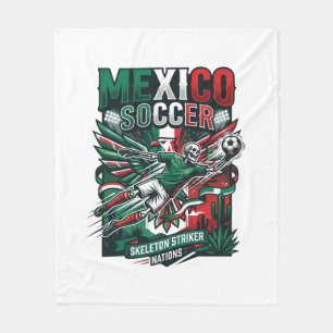 Mexiko Fußball Skelett Stürmer Nationen Premium Ge Fleecedecke