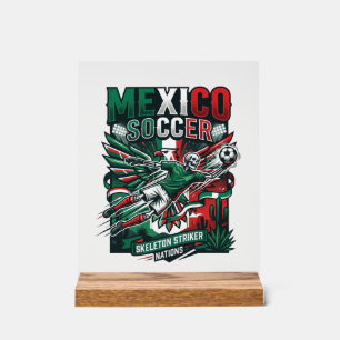 Mexiko Fußball Skelett Stürmer Nationen Premium Sp Acrylschild