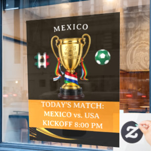 Mexiko Fußball Tragbare 2026 Globale Spiele Fensteraufkleber