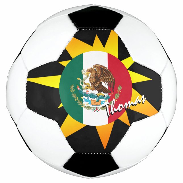 Mexiko-Fußball und mexikanische Flagge / BANG Fußball (Vorderseite)