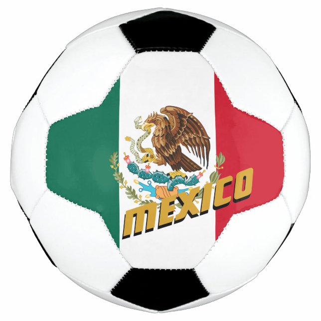 Mexiko-Fußball und mexikanische Flagge / Sport Fußball (Vorderseite)
