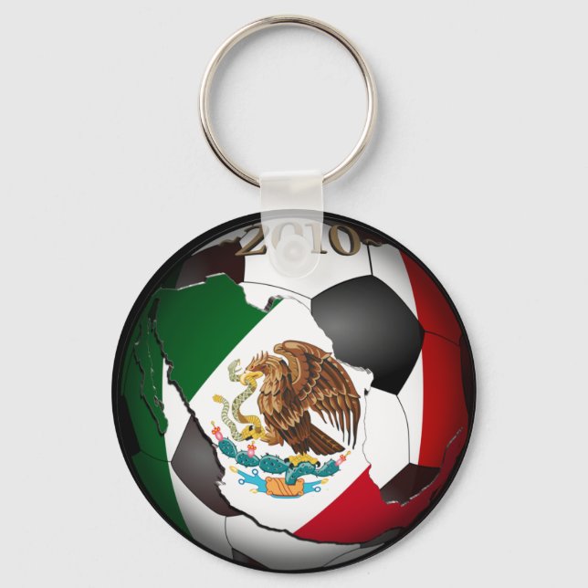 Mexiko-Fußballball 2010 Schlüsselanhänger (Vorderseite)