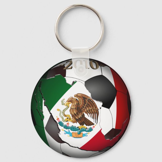 Mexiko-Fußballball 2010 Schlüsselanhänger (Vorderseite)