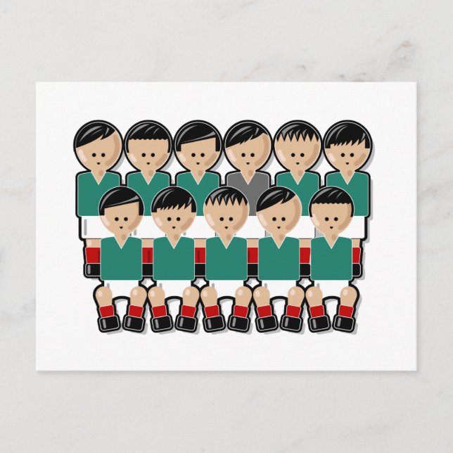 Mexiko-Fußballmannschaft.ai Postkarte (Vorderseite)