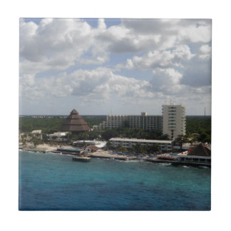 Mexiko-Gebäude und -ozean Fliese