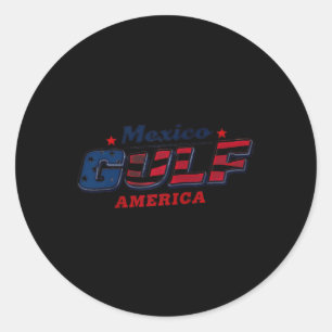 Mexiko Golf Amerika Amerikanische Flagge Amerika G Runder Aufkleber