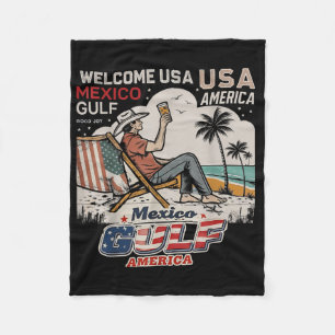 Mexiko Golf Amerika Amerikanische Flagge Amerika z Fleecedecke