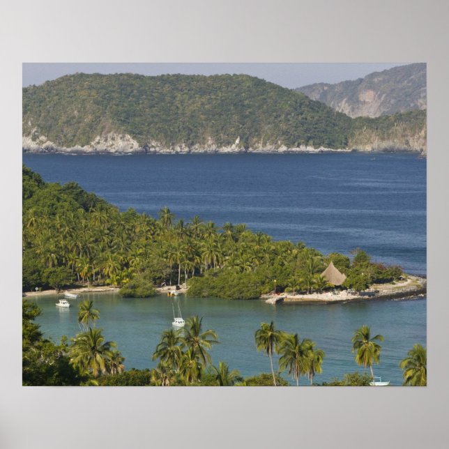 Mexiko, Guerrero, Zihuatanejo. Playa Las Gatas- Poster (Vorne)