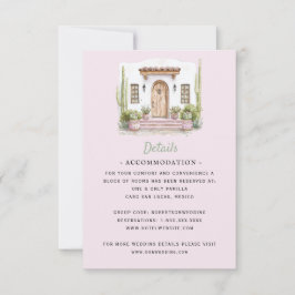 Mexiko-Hochzeit in Urlaubsort | Details RSVP Karte