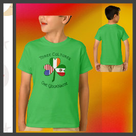 Mexiko Irish American Flags Kleeblatt Ihr Name T-Shirt