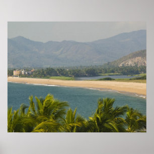 Mexiko, Jalisco, Barra de Navidad. Stadtstrand Poster