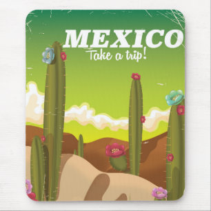 Mexiko-Kaktus-Cartoon-Urlaub-Druck Mousepad