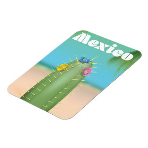 Mexiko-Kaktus-Reiseposter Magnet