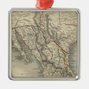 Mexiko, Kalifornien und Texas Silbernes Ornament